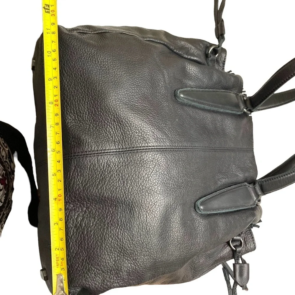 NWT LEIBESKIND-BERLIN SHOULDER SATCHEL woven black leather beautiful